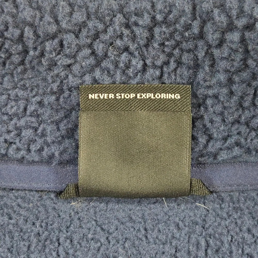 The North Face Men Gorpcore Snap Fleece Pullover Navy Teal Outdoor XL‎